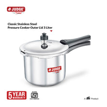 Load image into Gallery viewer, Judge Classic Stainless Steel Pressure Cooker Outer Lid 3 Liter
