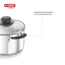 Load image into Gallery viewer, Judge Stainless Steel Casserole with Glass Lid 18cm
