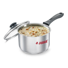 Load image into Gallery viewer, Judge Stainless Steel Sauce Pan with Glass Lid 14cm
